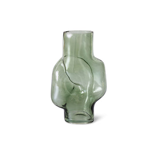 Gleam Glass Vase Tall - Olive
