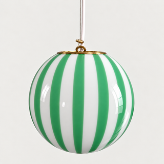 Murano Klotlampa 30cm Grön Stripe