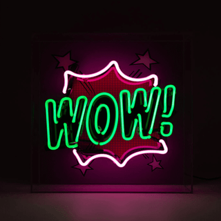 Acrylic Box Neon - WOW