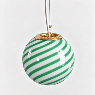 Murano Klotlampa 20cm Grön Swirl