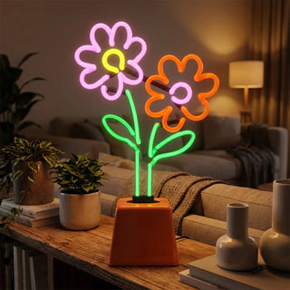 Flowers Ceramic foot Neon