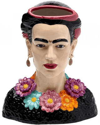 Frida Kahlo Deco Vase Style Muse Flowers 34cm