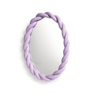 Spegel braid oval lila