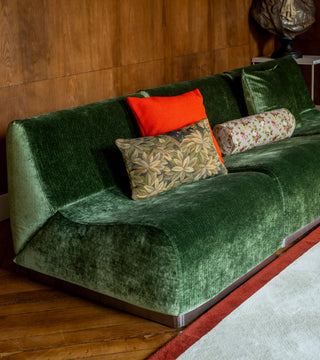 Rotondo Module Olive Green Corduroy, Wooden Base
