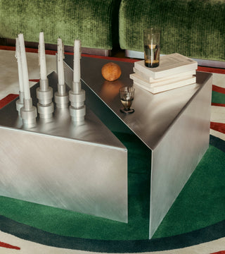 Triangolo Coffee Table Brushed Aluminum Large