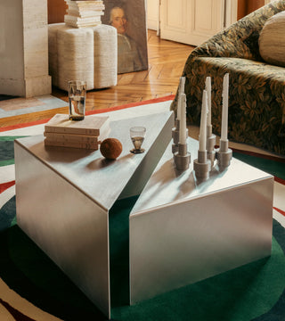 Triangolo Coffee Table Brushed Aluminum Large
