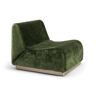 Rotondo Module Olive Green Corduroy, Wooden Base