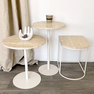 Side table Travertine Infini 40cm