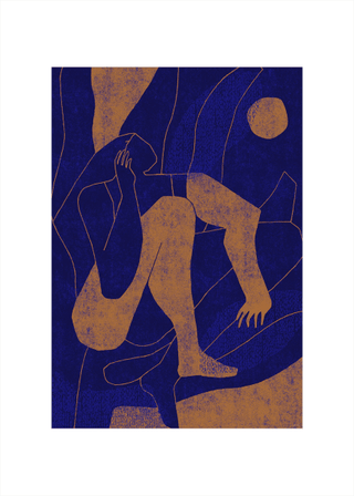 Mujer y Calor 02 - 50x70 Inramad