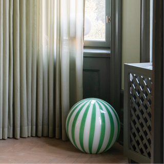 Murano Klotlampa 40cm Grön Stripe