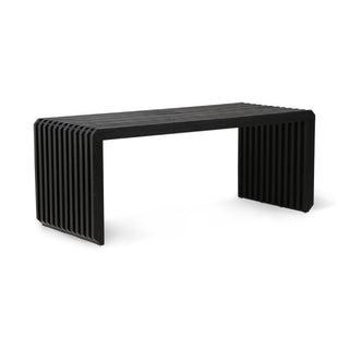 slatted bench/element black