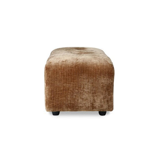 vint couch: element hocker small, corduroy velvet, aged gold