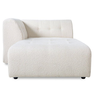 vint couch: element left divan, boucle, cream