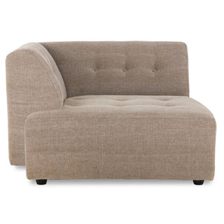 vint couch: element left divan, Linneblend, taupe