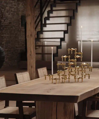 STOFF Nagel Ljusstake (Set om 3) Solid Mässing