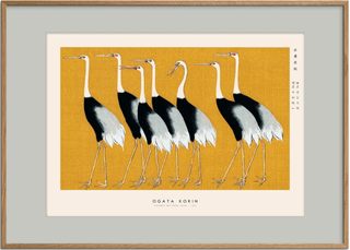 Inramad poster Ogata Korin - Japanese Red Crown Crane