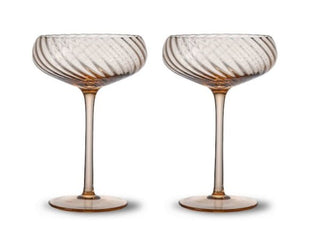 Champagne saucer Opacity 2pcs/set Peach