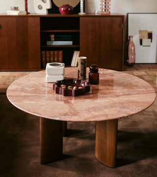Soffbord Carlotta, Rosa Marmor