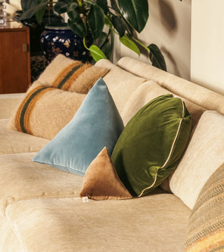 Cushion Bomboloni Olive Green Velvet