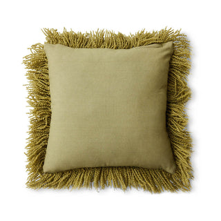 Kudde Fluffy Oliv 50x50