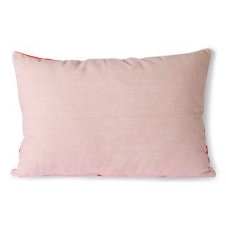 Cushion striped Velvet Red/Pink