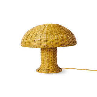 Bordslampa Rattan mustard