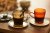 70s glasware: kaffe koppar mud brun (set of 4)