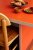 Dining table, orange, rectangular 220cm