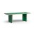 Dining table, green, rectangular 220cm