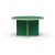Dining table, green, round 130cm