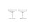 Ripple Champagne Saucers - Set of 2 - Clear