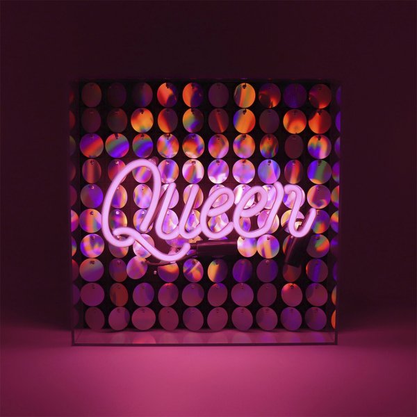 Queen' with Sequins NEON lampa