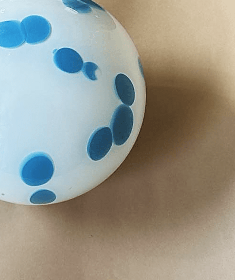 Murano Sphere Small Polka Dot/ Turqouise