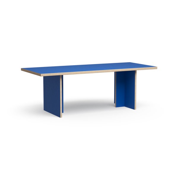 Dining table, blue, rectangular 220cm
